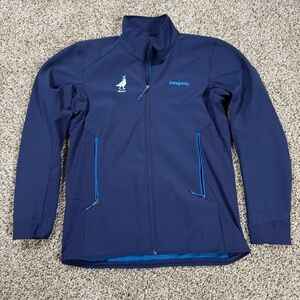 Patagonia Adze Hybrid Jacket Men's Size Medium Blue Full Zip Polartec 83450FA15
